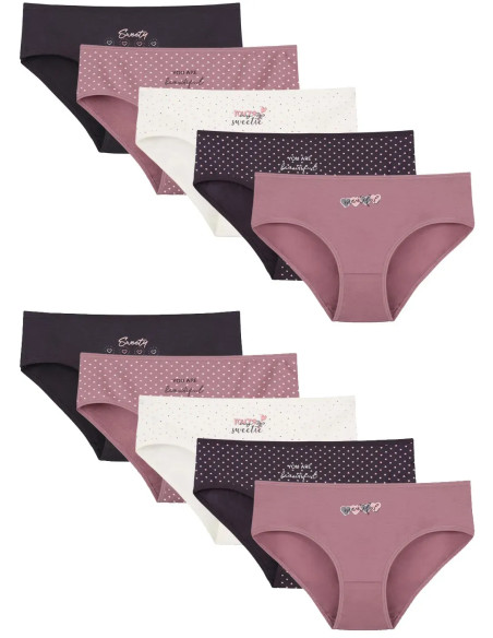 Women's Panties (Assorted) 10 pcs/pack. Donella 3181B50 — Turkey wholesale collection