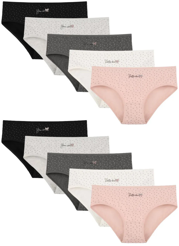 Women's Panties (Assorted) 10 pcs/pack. Donella 3181B51 — direct Turkish factory supply