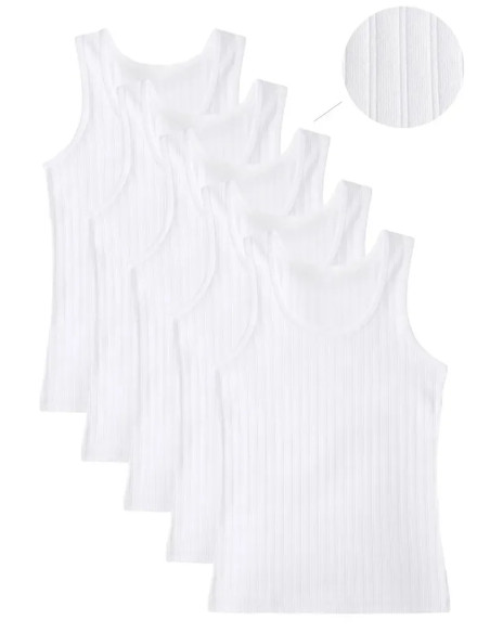 Camisoles for Girls' (White) 10 pcs/pack. Donella 4926 — Turkish factory wholesale
