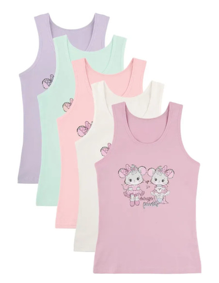 Camisoles for Girls' (Assorted) 10 pcs/pack. Donella 4971PB162 — Turkish factory wholesale