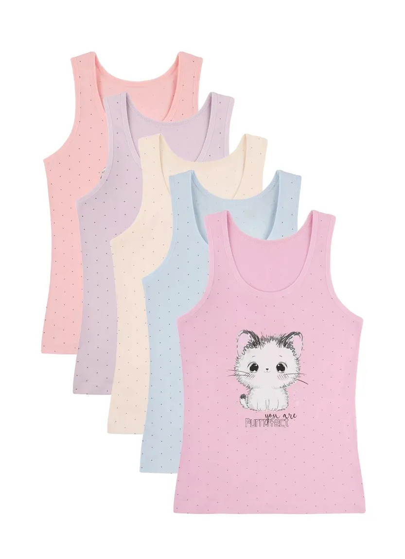 Camisoles for Girls' (Assorted) 10 pcs/pack. Donella 4981B46 — wholesale from Turkey
