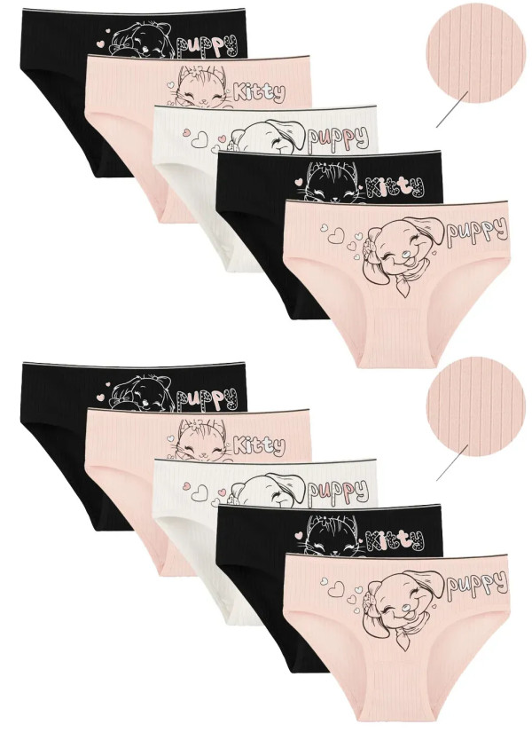 Panties for Girls' (Assorted) 10 pcs/pack. Donella 4123PB2 — Istanbul wholesale supplier