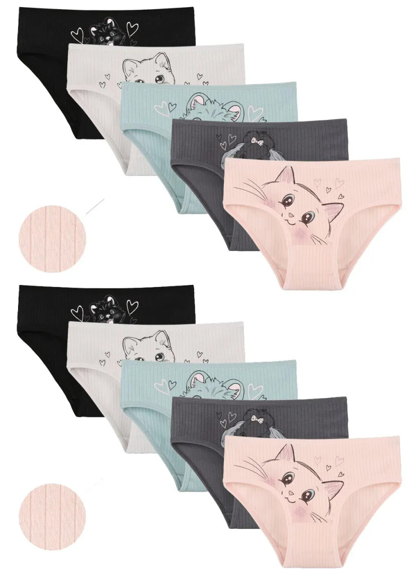 Panties for Girls' (Assorted) 10 pcs/pack. Donella 4123PB3 — factory-direct from Turkey