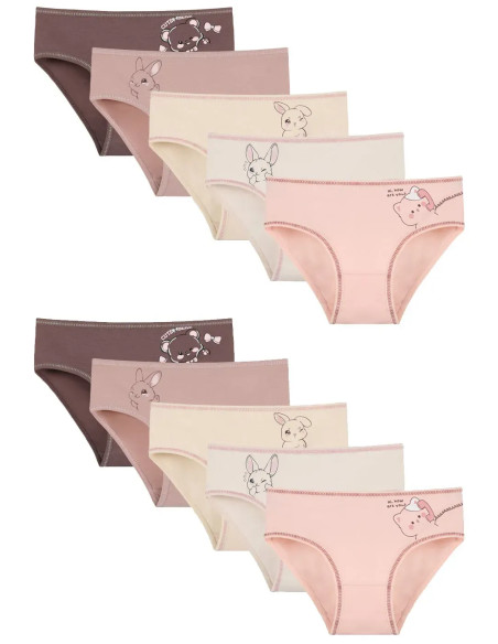 Panties for Girls' (Assorted) 10 pcs/pack. Donella 4171PB278 — Turkish textile wholesale