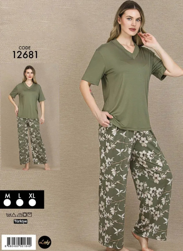 Женский Комплект с Брюками (M+L+XL) Lady 12681 Lady Ksa 12681 — прямые поставки из Турции