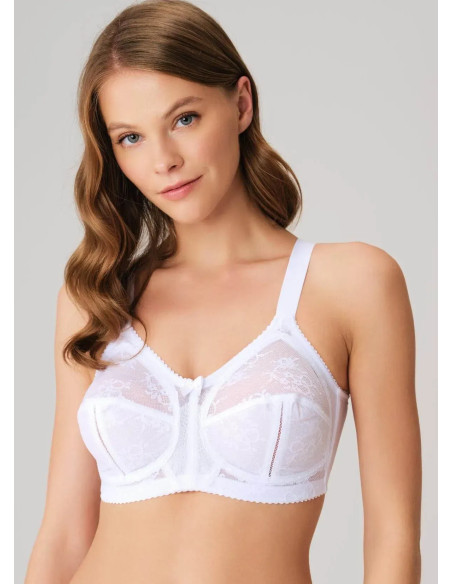 Women's Minimizer Bra without Push-Up, with Underwire with Lace Anil 3717 WHITE — Istanbul wholesale supplier