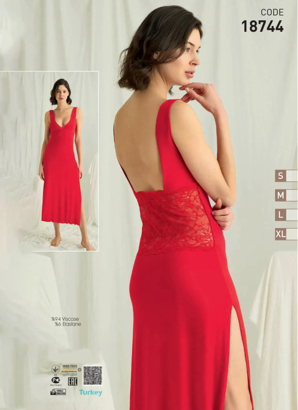 Ночная Сорочка (S+M+L+XL) MONAMISE 18744 — купить оптом со Стамбула