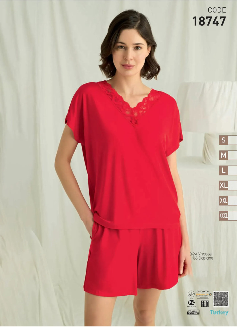 Женский Комплект с Брюками (S+M+L+XL+2XL+3XL) MONAMISE 18747 — купить оптом со Стамбула