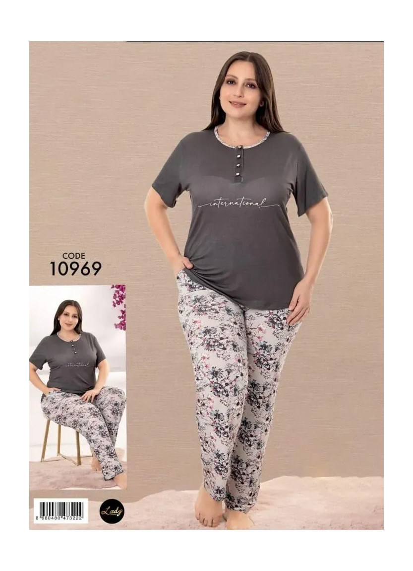Lady BTL Ksa 10969 Pants Homewear Set (2XL+3XL+4XL) — wholesale from Turkey