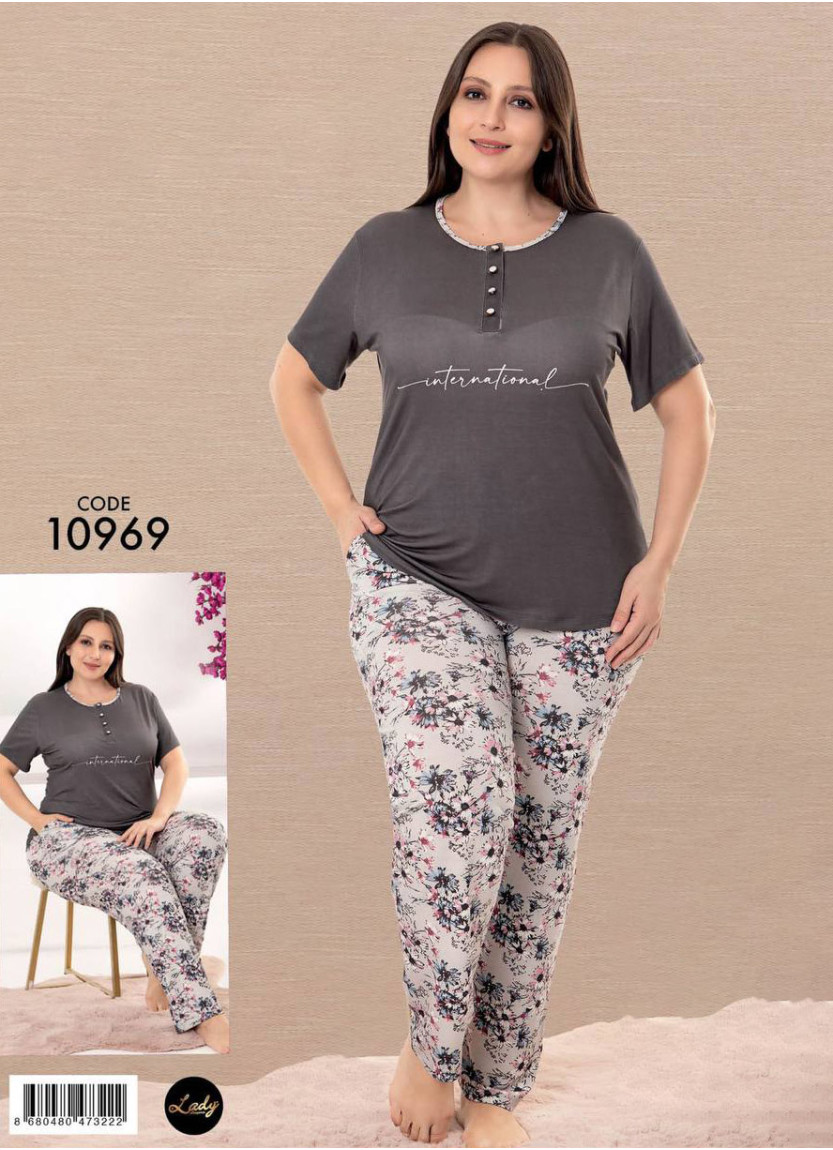 Женский Комплект с Брюками (2XL+3XL+4XL) Lady 11069 Lady BTL Ksa 11069 — купить оптом со Стамбула