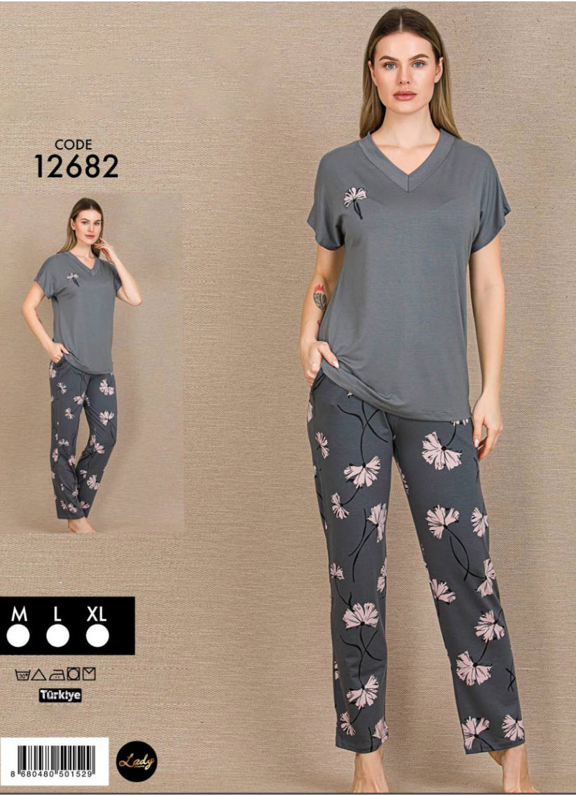Женский Комплект с Брюками (M+L+XL) Lady 12682 Lady Ksa 12682 — оптом от турецкой фабрики