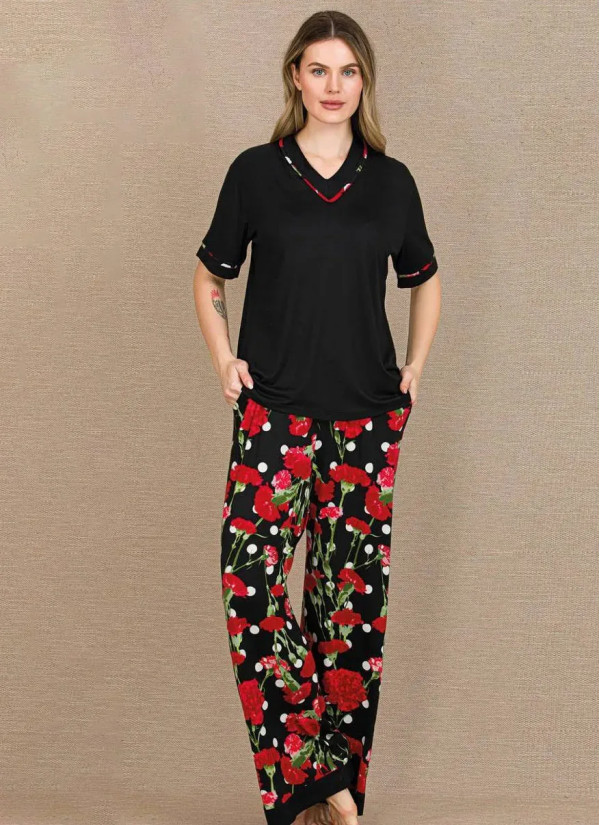 Lady Ksa 12679 Pants Homewear Set (M+L+XL) — Turkish textile wholesale