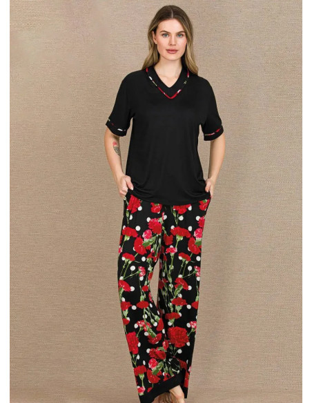 Lady Ksa 12679 Pants Homewear Set (M+L+XL) — Turkish textile wholesale