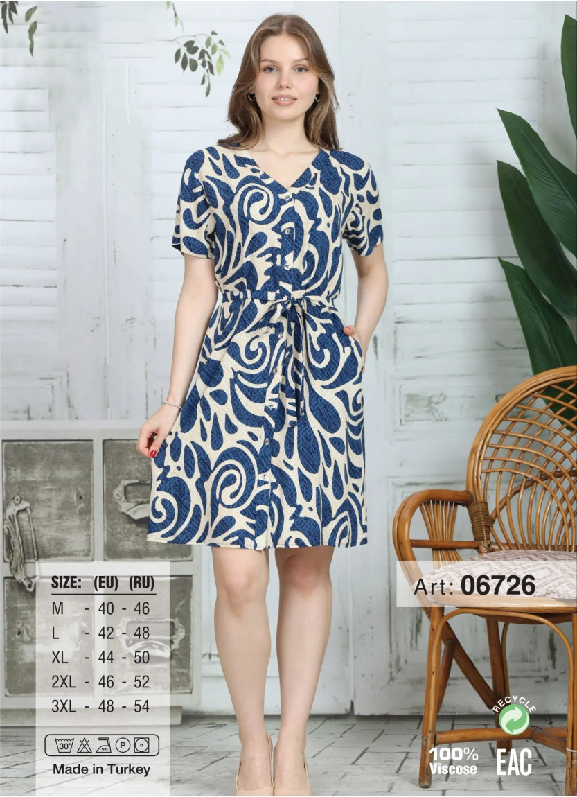 Tunic Viscose (M+L+XL+2XL+3XL) JEN 06726 — Istanbul wholesale supplier