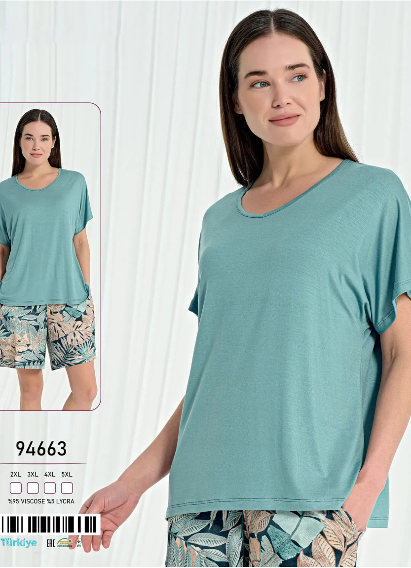 Женский Комплект с Шортами Вискоза (2XL+3XL+4XL+5XL) Caroline 94663 — купить оптом со Стамбула