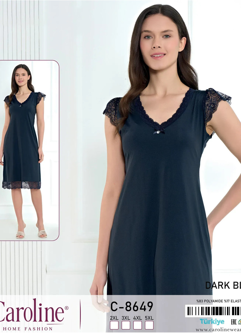 Nightdress Polyamide (2XL+3XL+4XL+5XL) Caroline C-8649 — wholesale for boutiques