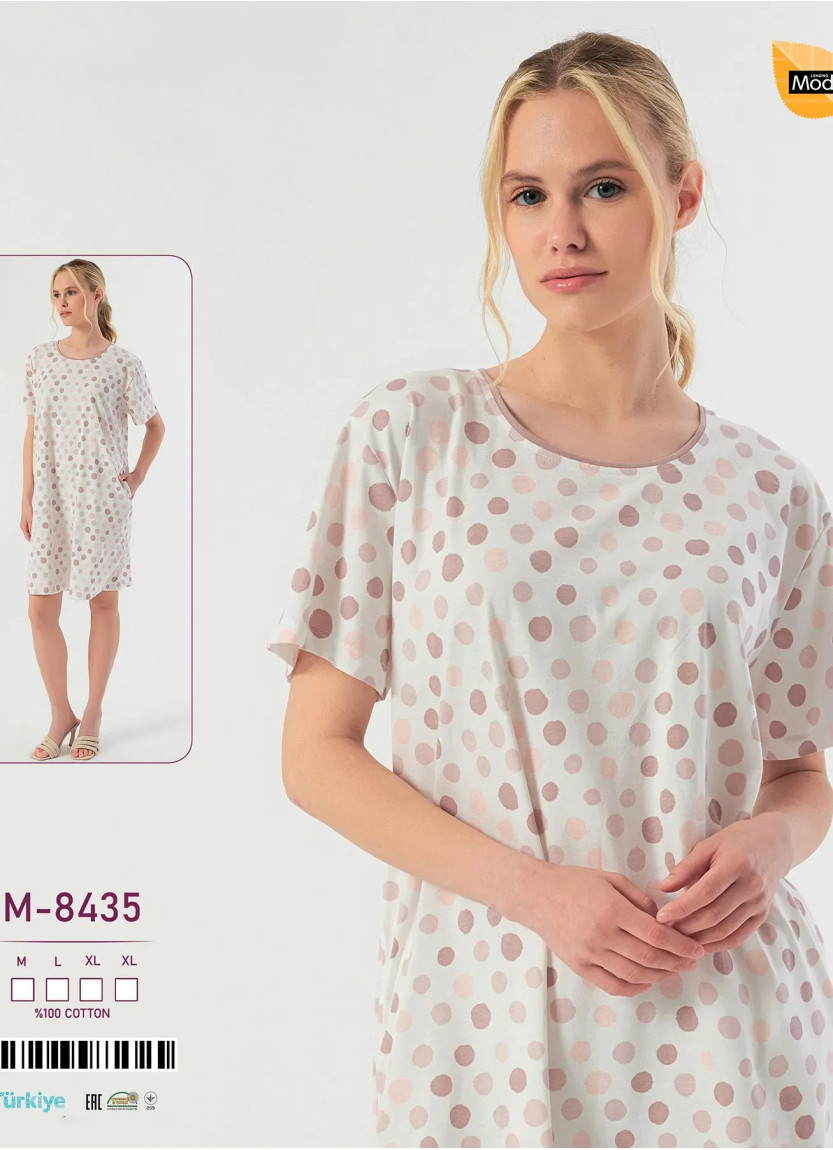 Ночная Сорочка Хлопок (M+L+XL+XL) Caroline M-8435 — оптом от турецкой фабрики