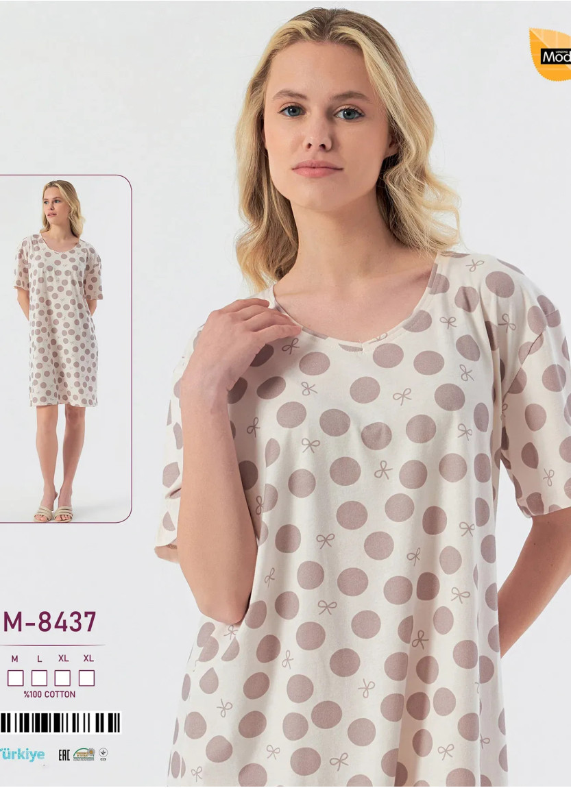 Ночная Сорочка Хлопок (M+L+XL+XL) Caroline M-8437 — фабричная коллекция оптом