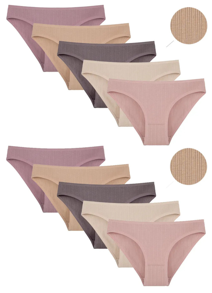 Women's Panties (Assorted) 10 pcs/pack. Donella 2128PD1 — Turkish factory wholesale