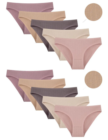 Women's Panties (Assorted) 10 pcs/pack. Donella 2128PD1 — Turkish factory wholesale
