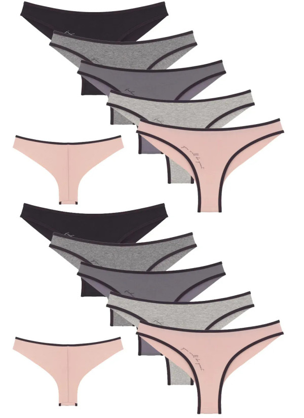 Women's Panties (Assorted) 10 pcs/pack. Donella 4071PB283 — Turkish textile wholesale