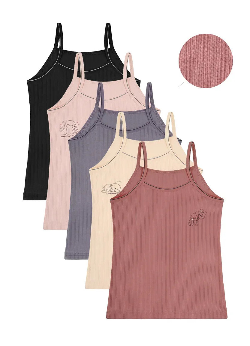 Camisoles for Girls' (Assorted) 10 pcs/pack. Donella 4326PB1 — Turkish factory wholesale