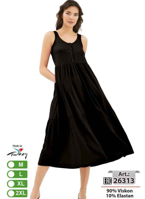 Dress Viscose (M+L+XL+2XL) intensive 26313 — Turkish factory wholesale