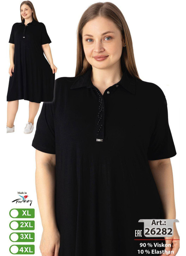 intensive 26282 Viscose Dress (XL+2XL+3XL+4XL) — Turkish textile wholesale