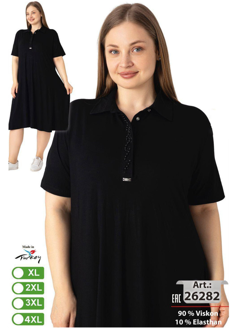 intensive 26282 Viscose Dress (XL+2XL+3XL+4XL) — Turkish textile wholesale