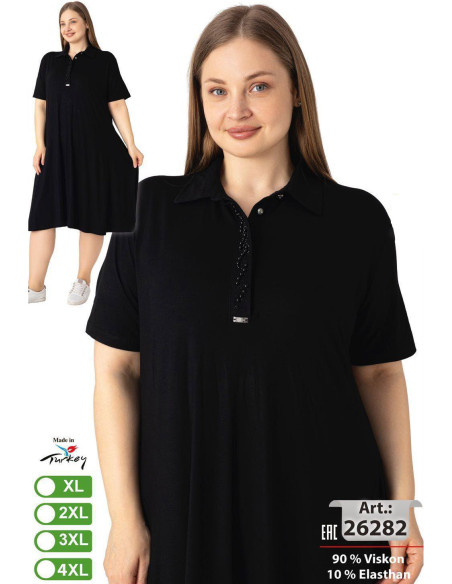 Платье Вискоза Viscose (XL+2XL+3XL+4XL) intensive 26282 — турецкий текстиль оптом