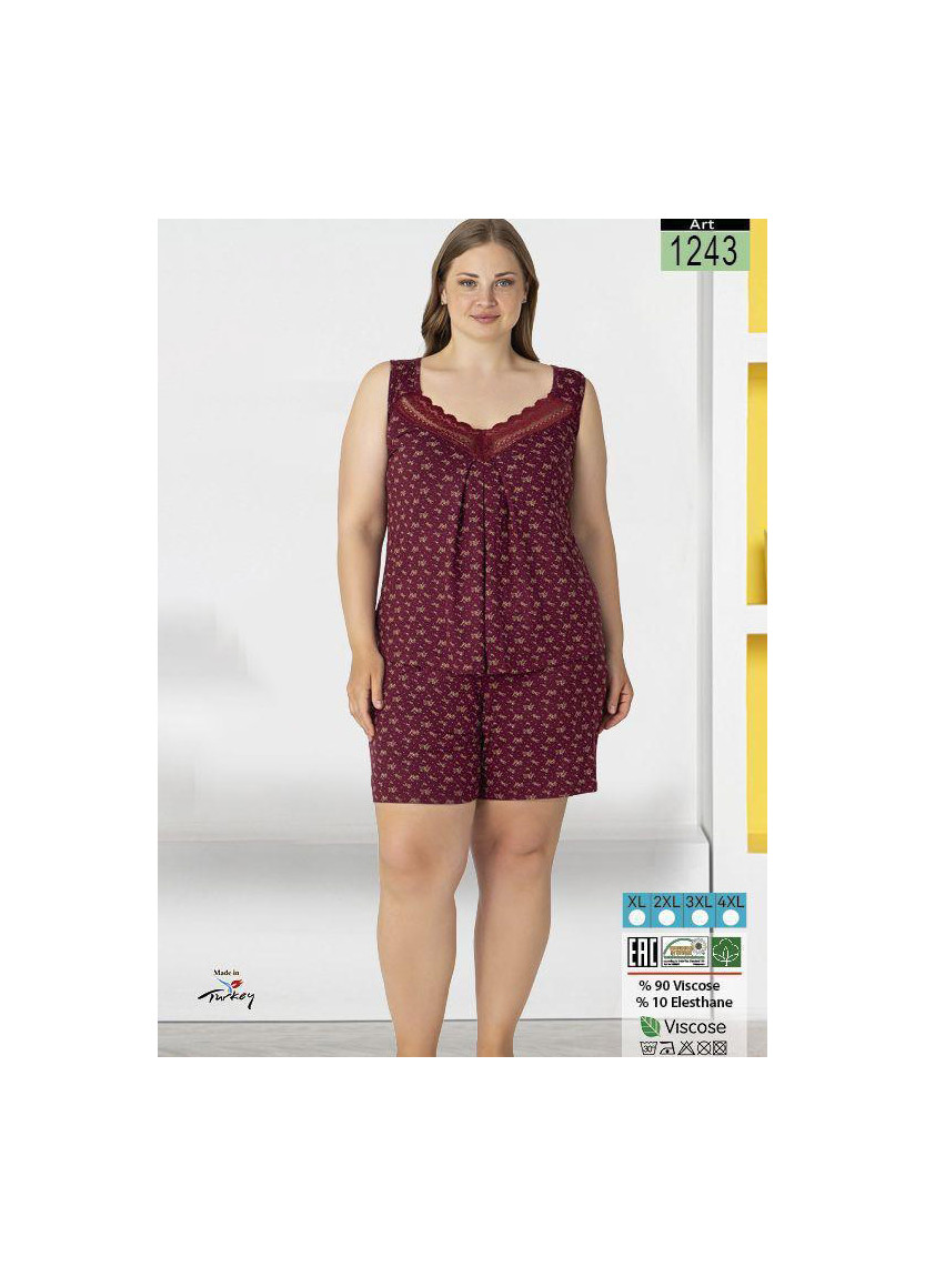 Женский Комплект с Шортами Viscose (XL+XXL+3XL+4XL) LAGERTHA 1243 — фабричная коллекция оптом