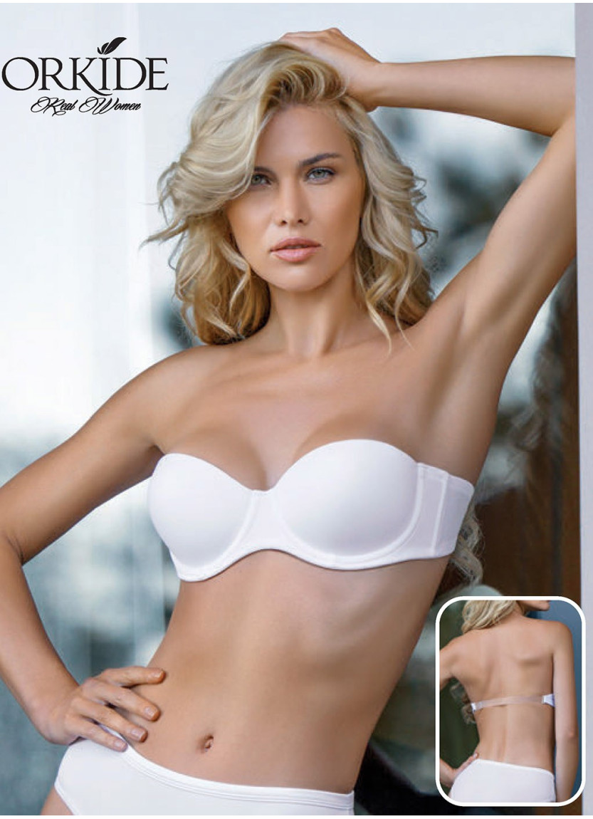 Strapless Bra with Transparent Back Orkide 2550 ŞEFFAF — wholesale from Turkey