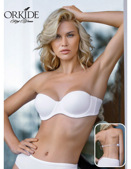 Strapless Bra with Transparent Back Orkide 2550 ŞEFFAF — wholesale from Turkey