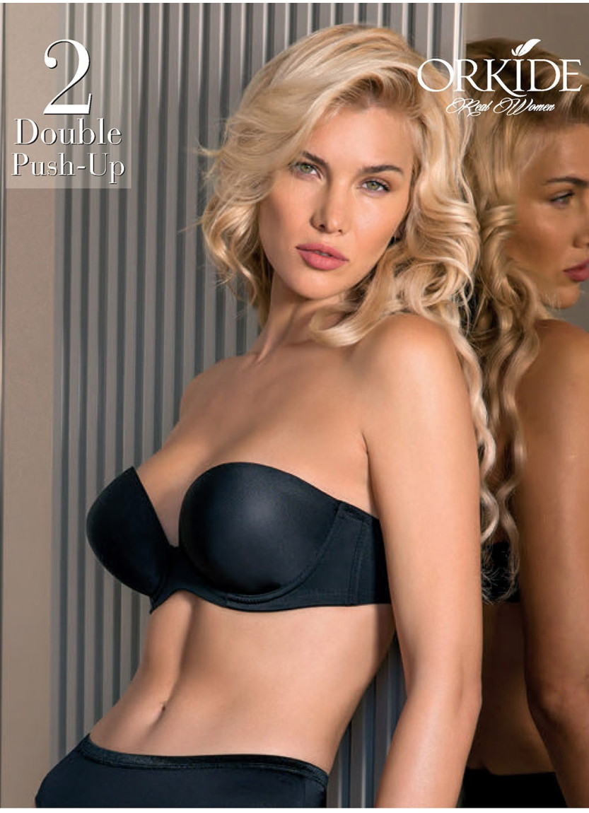 Strapless Double Push-Up Bra with Transparent Back Orkide Cindy ORKIDE CİNDY ŞEFFAF — Turkey wholesale collection