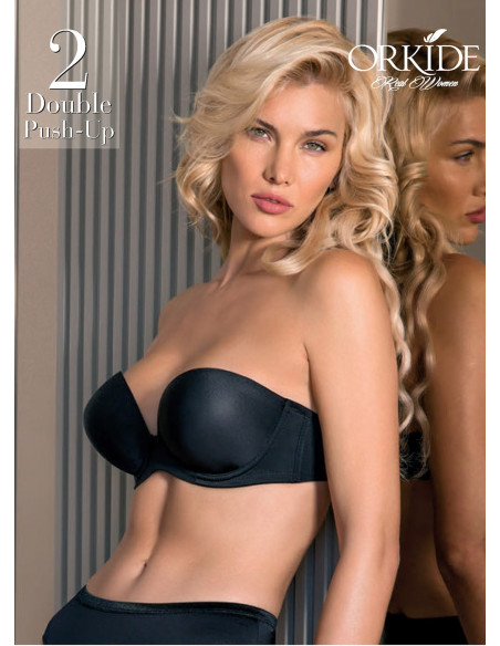 Strapless Double Push-Up Bra with Transparent Back Orkide Cindy ORKIDE CİNDY ŞEFFAF — Turkey wholesale collection