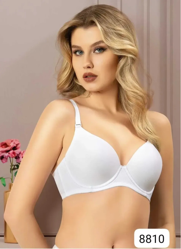 Women's Push-Up Molded Cup Bra Orkide 8810 Beyaz ORKIDE 8810 NEW Beyaz — factory-direct from Turkey
