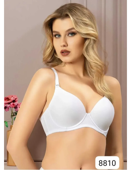 Women's Push-Up Molded Cup Bra Orkide 8810 Beyaz ORKIDE 8810 NEW Beyaz — factory-direct from Turkey
