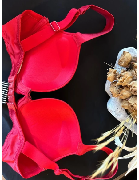 Double Push-Up Bra with Rhinestone Straps Orkide 8825 Red ORKIDE 8825 NEW Kirmizi — Istanbul wholesale supplier
