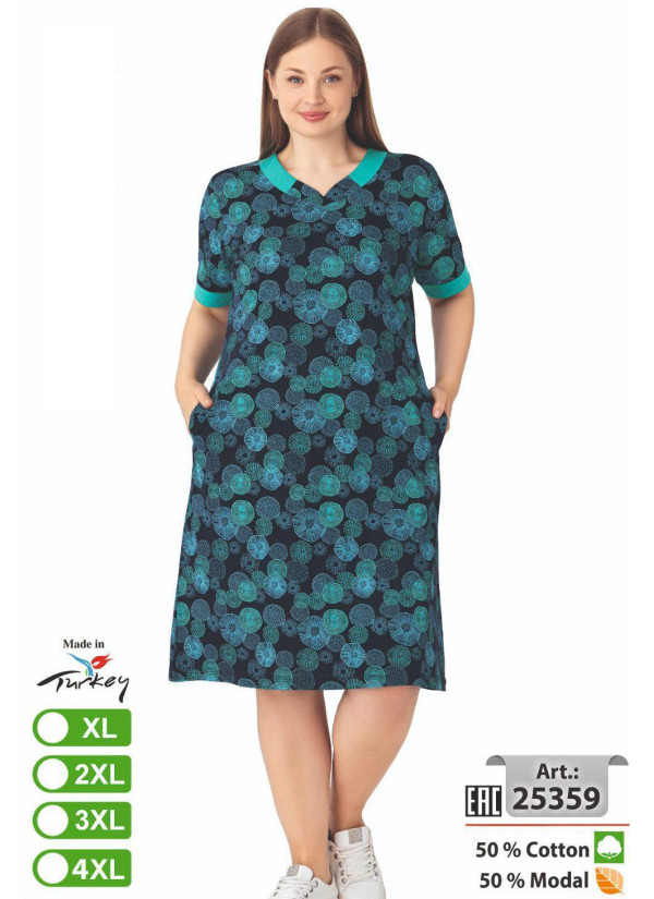 intensive 25359 Modal Dress (XL+2XL+3XL+4XL) — Turkish textile wholesale