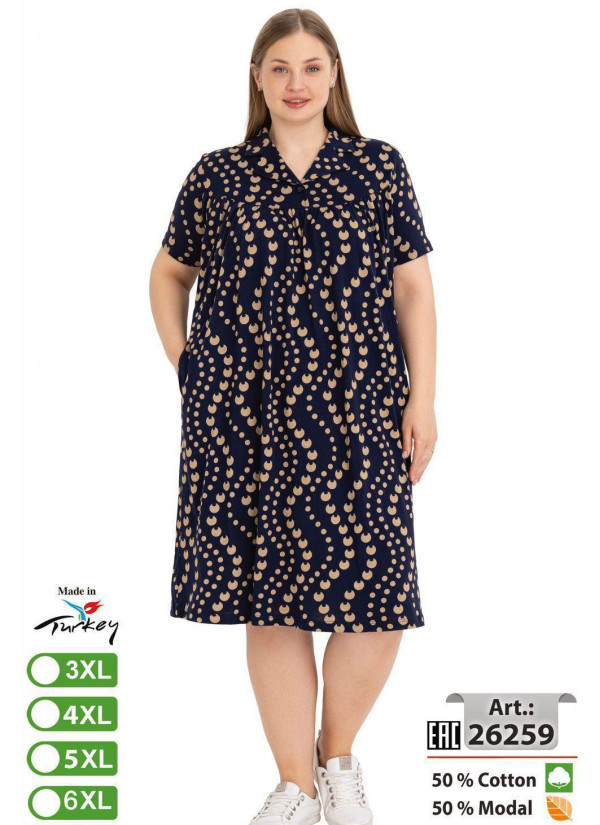 intensive 26259 Modal Dress (3XL+4XL+5XL+6XL) — factory-direct from Turkey