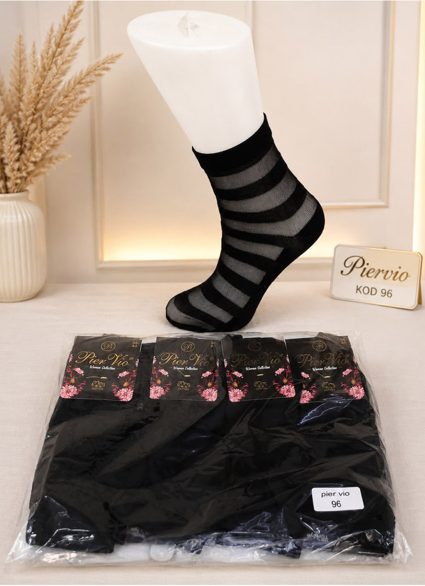 Women’s Socks with Cotton Elements, 12 Pairs/Pack (EU 36–40) (Assorted) Pier Vio PierVio COT 200S0 — Turkey wholesale collection