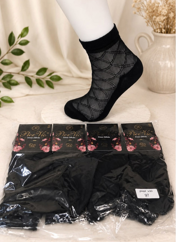 Women’s Socks with Cotton Elements, 12 Pairs/Pack (EU 36–40) (Assorted) Pier Vio PierVio COT 200S0 — Turkey wholesale collection