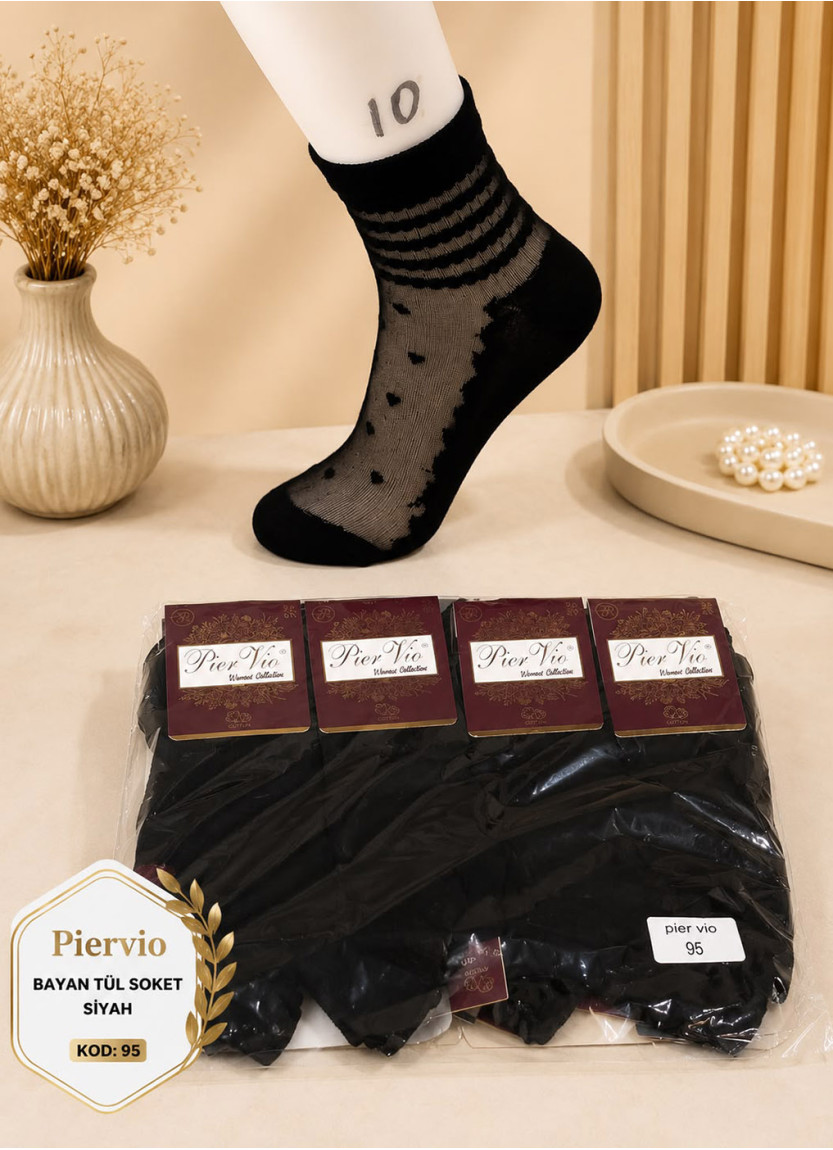 Women’s Socks with Cotton Elements, 12 Pairs/Pack (EU 36–40) (Assorted) Pier Vio PierVio COT 200S10 — Turkish factory wholesale