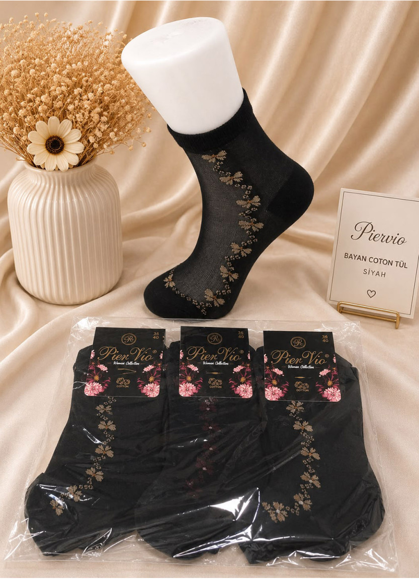 Women’s Socks with Cotton Elements, 12 Pairs/Pack (EU 36–40) (Assorted) Pier Vio PierVio COT 200S1 — Turkey wholesale collection