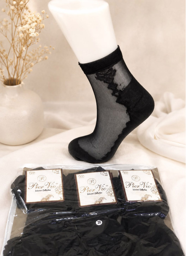 Women’s Socks with Cotton Elements, 12 Pairs/Pack (EU 36–40) (Assorted) Pier Vio PierVio COT 200S18 — Turkish factory wholesale