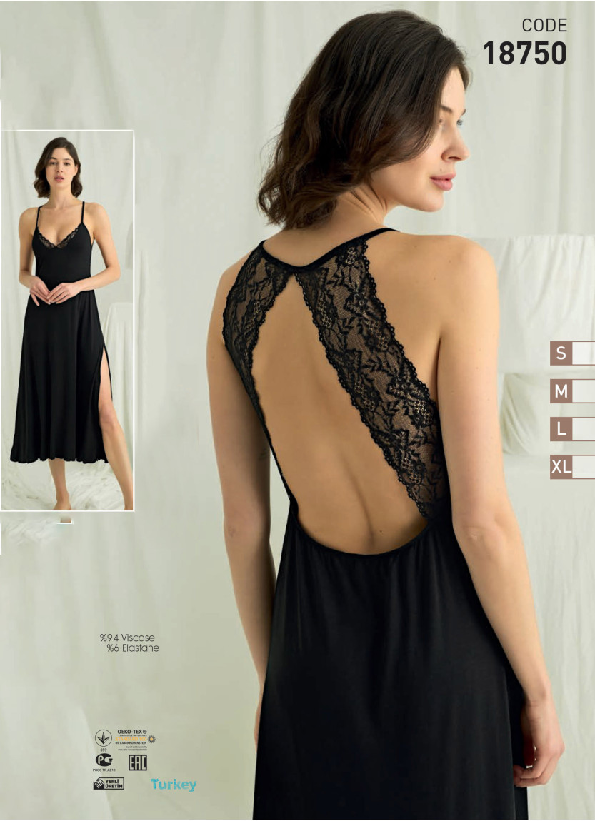 Ночная Сорочка (S+M+L+XL) MONAMISE 18750 — оптом от турецкой фабрики