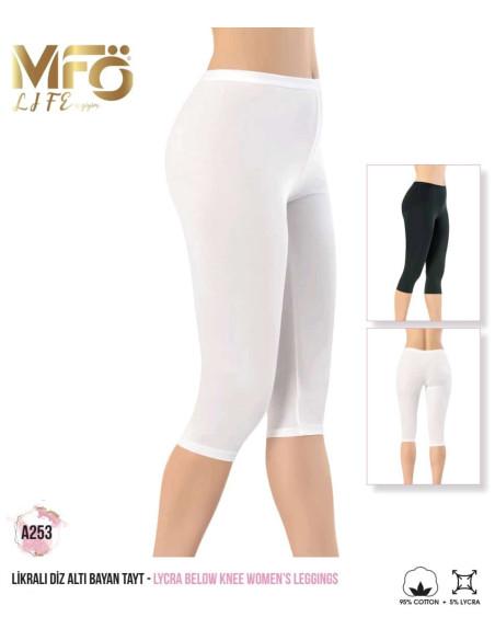 Plus Size Women’s Cotton Below-Knee Leggings with Lycra MFO A253 MFO A253 Battal — Istanbul wholesale supplier