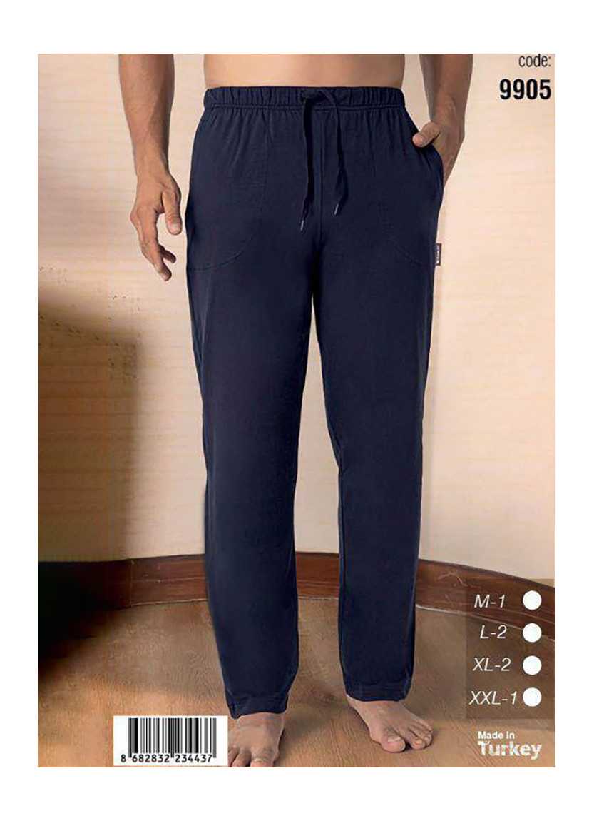 Брюки Мужские Хлопковые Домашние в Клетку (M+L+L+XL+XL+2XL) SeamLife 9905 — купить оптом из Турции