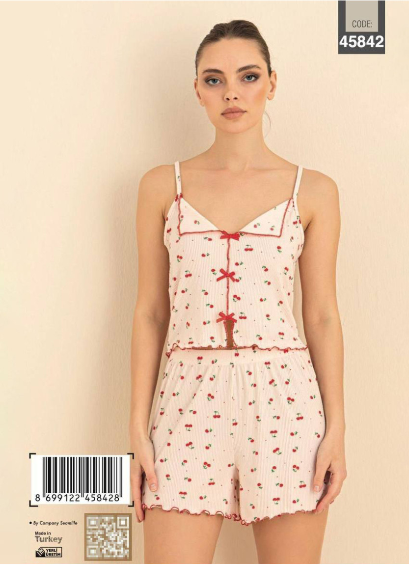Women’s Camisole and Shorts Pajama Set (S+M+L+XL) CAGRI 45842 — direct Turkish factory supply