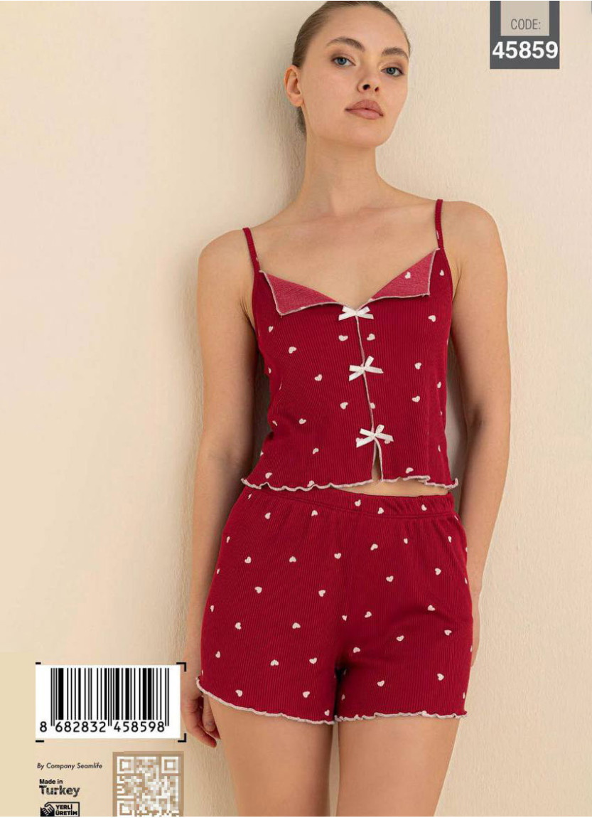 Women’s Camisole and Shorts Pajama Set (S+M+L+XL) CAGRI 45859 — Turkish textile wholesale